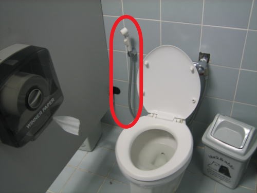 タイのトイレ事情：お尻用の小型シャワー付が大半