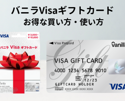 バニラVisaギフトカードを3%還元で購入⇒3Dセキュア対応で Suica、d払いなどにもチャージ可能。お買い物にも利用可