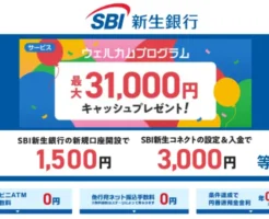 SBI新生銀行の口座開設・証券連携で現金4500円！SBI新生コネクト申込だけで翌々月からダイヤモンド会員 他行振込無料10回/月に。ポイ活に！