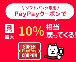 PayPayでAmazonで10％還元、スーパーPayPayクーポン利用で（6/30まで）※本日6/4まではさらに還元率UP