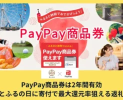 PayPayで「PayPay商品券」と「PayPayクレジット」が併用が可能に。さとふるのふるさと納税で寄付で買えば、還元率大きく得！