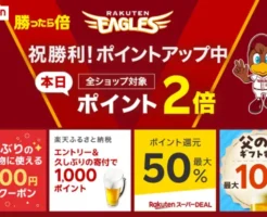 【5/28は対象日】楽天市場「買ったら倍」で還元率UP。ふるさと納税も対象。おひさしぶりなら1000円オフクーポン使える
