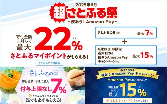 【6/22限定】さとふる、「24時間限定」+「さとふるの日」が重なり だれでも最大22%還元、PayPay払い×アプリで。対象者限定でさらに還元率UP