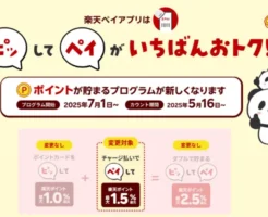 楽天ペイ、1.5%還元には 楽天ポイントカード2回以上の提示が必要に...　還元率に変更はなし（7/1～）