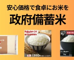 Amazonでも政府備蓄米 販売開始。速攻で売り切れ。その他、楽天/アイリスオーヤマ など政府米予約先 | まだまだ入手困難。安い米 ＆ 代替食材 活用術