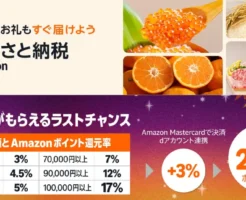 【9/30まで】Amazonふるさと納税 最大20%還元キャンペーン。翌日配送・他サイトよりお得な返礼品も！ 国の制度改定で『還元付き寄付』は9月末まで！