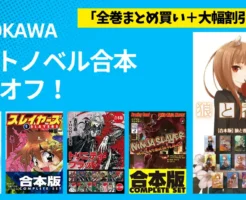 【2/19まで】KADOKAWA ラノベ 合本80%オフ 「全巻まとめ買い+大幅割引」のW安 | 狼と香辛料/魔法科高校の劣等生/スレイヤーズ/ニンジャスレイヤー