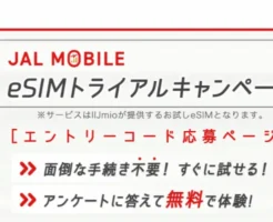 【無料】《JAL MOBILE》 2GB使える「お試しeSIM」先着3万名キャンペーン｜1か月使えるデータSIMを無料体験（3/15まで）