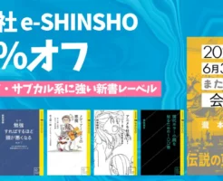 【9/12まで】Kindle 新書セール:40%オフ《星海社 e-SHINSHO 250超》クリエイティブ・サブカル・エンタメ系が充実。思考・社会情勢系も《ジャンル別紹介》